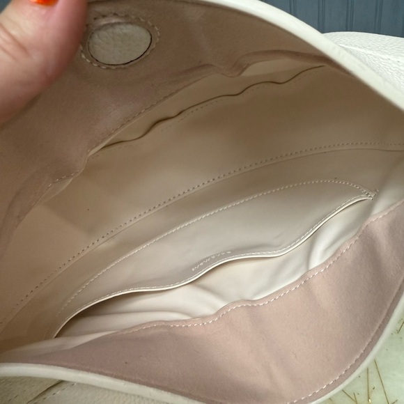 Songmont Luna Vegan Leather Hobo Bag - Ivory, Size Medium - Picture 8 of 16